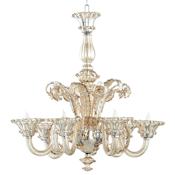 Cyan Design LaScala 6 Light 31" Wide Taper Candle Chandelier Chrome / Cognac