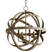 Cyan Design Gladwin 4 Light 18" Wide Taper Candle Globe Chandelier Distressed Zinc