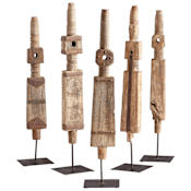 Cyan Design Rustic Todem Iron and Wood Hand Made Spiritual Statue Rustic