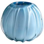 Cyan Design Arctic Chill 9" Diameter Glass Vase Blue