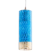 Cyan Design Kaska 4" Wide Mini Pendant Gold / Blue