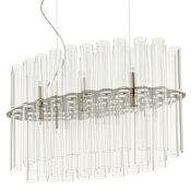Cyan Design Beaker 12 Light 25" Wide Linear Chandelier Polished Nickel