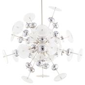 Cyan Design Avi 10 Light 25" Wide Abstract Sputnik Chandelier Polished Nickel / Clear