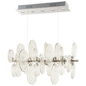 Cyan Design Discus 5 Bulb 23" Wide GU10 Abstract Chandelier Polished Nickel