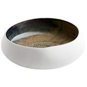 Cyan Design Medium Android 4" Tall Ceramic Decorative Bowl White and Oyster