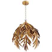 Cyan Design Palma 17" Wide Shaded Single Pendant Aged Brass