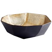 Cyan Design Radia 4" Tall Aluminum Decorative Bowl Matt Black and Gold