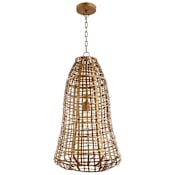 Cyan Design Grid Beacon 16" Wide Cage Single Pendant Antique Brass
