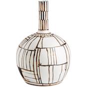 Cyan Design Risse 11-3/4" Tall Porcelain Vase Ebony / White