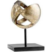 Cyan Design Grotto 6"W x 6"D x 9"H Abstract Sculpture by J. Kent Martin Antique Brass / Black