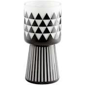 Cyan Design Vector 12-1/4" Tall Glass Vase Black / White