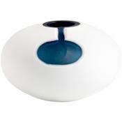 Cyan Design Oracle 4-3/4" Tall Glass Vase Blue / White