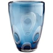 Cyan Design Royale 10.5 Inch Tall Glass Vase Blue
