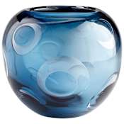 Cyan Design Electra 7 Inch Tall Glass Vase Blue