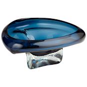 Cyan Design Alistair 12.5 Inch Wide Glass Decorative Bowl Blue