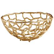 Cyan Design Enigma 12.5 Inch Diameter Aluminum Decorative Bowl Made in India Gold