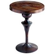 Cyan Design Gully 17.75 Inch Diameter Aluminum Side Table Made in India Bronze