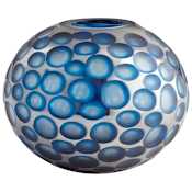 Cyan Design Toreen 7.5 Inch Tall Glass Vase Blue