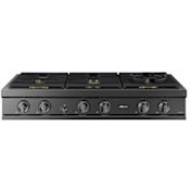 Dacor 48 Inch Wide 6 Burner Liquid Propane / Natural Gas Rangetop Graphite Stainless