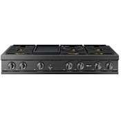 Dacor Transitional 48 Inch Wide 6 Burner Natural Gas Rangetop with Built-In Griddle Graphite Stainless