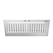 Dacor 780 - 1200 CFM 36 Inch Wide Range Hood Insert with Dishwasher Safe Baffle Filters Silver Stainless