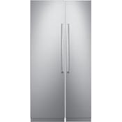 Dacor 24 Inch Wide Left Hinge Column Refrigerator and 18 Inch Wide Right Hinge Column Freezer with iQ RemoteView Cameras Panel Ready
