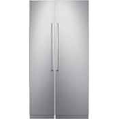 Dacor 24 Inch Wide Right Hinge Column Refrigerator and 18 Inch Wide Left Hinge Column Freezer with iQ RemoteView Cameras Panel Ready