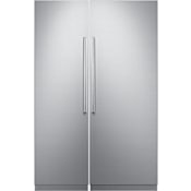 Dacor 30 Inch Wide Right Hinge Column Refrigerator and 24 Inch Wide Left Hinge Column Freezer with iQ RemoteView Cameras Panel Ready