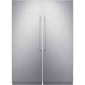 Dacor 30 Inch Wide Right Hinge Column Refrigerator and 30 Inch Wide Left Hinge Column Freezer with iQ RemoteView Cameras Panel Ready
