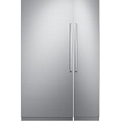 Dacor 36 Inch Wide Left Hinge Column Refrigerator and 18 Inch Wide Right Hinge Column Freezer with iQ RemoteView Cameras Panel Ready