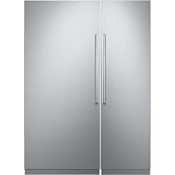 Dacor 36 Inch Wide Left Hinge Column Refrigerator and 24 Inch Wide Right Hinge Column Freezer with iQ RemoteView Cameras Panel Ready
