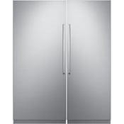 Dacor 36 Inch Wide Left Hinge Column Refrigerator and 30 Inch Wide Right Hinge Column Freezer with iQ RemoteView Cameras Panel Ready
