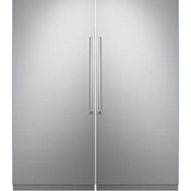 Dacor 36 Inch Wide Left Hinge Column Refrigerator and 36 Inch Wide Right Hinge Column Freezer with 3DLighting Panel Ready