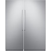 Dacor 36 Inch Wide Right Hinge Column Refrigerator and 30 Inch Wide Left Hinge Column Freezer with iQ RemoteView Cameras Panel Ready