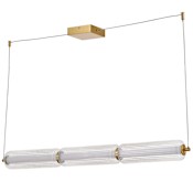 Dainolite Ramona 38" Wide Linear Pendant Aged Brass