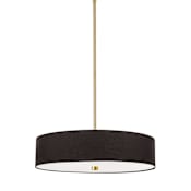 Dainolite Everly 4 Light 20" Wide Pendant Aged Brass / Black