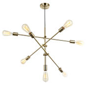 Dainolite 7 Light 28" Wide Chandelier Aged Brass