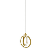 Dainolite Parson 2 Light 6" Wide LED Abstract Mini Pendant Aged Brass
