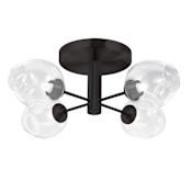 Dainolite Abii 4 Light 21" Wide Semi-Flush Ceiling Fixture Matte Black