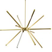 Dainolite Array 12 Light 32" Wide LED Sputnik Chandelier Aged Brass