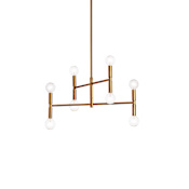Dainolite Ava 8 Light 18" Wide Chandelier Vintage Bronze
