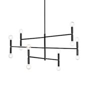 Dainolite Ava 12 Light 31" Wide Chandelier Matte Black