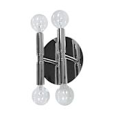 Dainolite Ava 4 Light 6" Tall Wall Sconce Polished Chrome