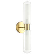 Dainolite Balbina 2 Light 20" Tall Wall Sconce Aged Brass