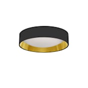 Dainolite Corinne 11" Wide LED Flush Mount Drum Ceiling Fixture Black / Gold / White