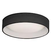 Dainolite Corinne 15" Wide LED Flush Mount Drum Ceiling Fixture Black / White