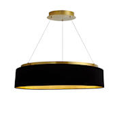 Dainolite Circulo 26" Wide LED Drum Chandelier Aged Brass / Black