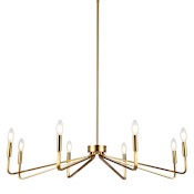 Dainolite Clayton 8 Light 38" Wide Chandelier Aged Brass