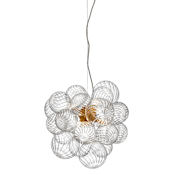 Dainolite Charlize 6 Light 20" Wide Pendant Clear / Aged Brass