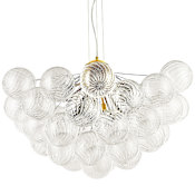 Dainolite Charlize 12 Light 36" Wide Chandelier Aged Brass / Clear
